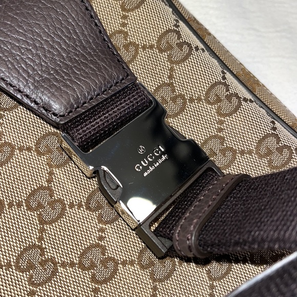 NWT Gucci Brown Original GG Canvas Waist Small Waist Pouch - Picture 2 of 9